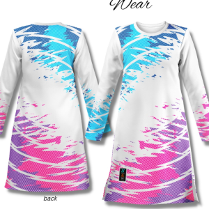 F68Q-穆斯林圆领长袖连衣裙