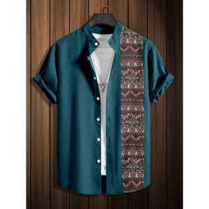 C22S-立领短袖衬衫