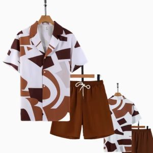 B54TZ-古巴领短袖衬衫套装