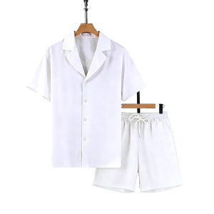 古巴领短袖衬衫套装     代码：  B54TZ