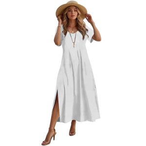 V领短袖连衣裙   代码：B70Q