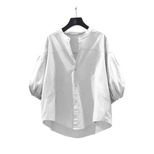 泡泡袖女衬衫        代码：C18S