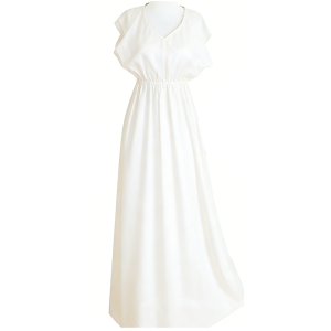 V领连身袖连衣裙代码：C29Q