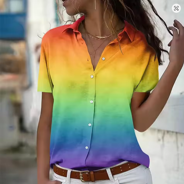 女款短袖衬衫 代码:B48S - 图片 3